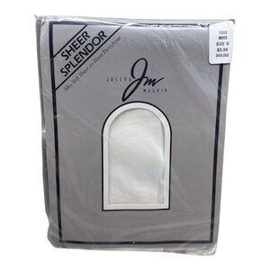 Vintage Joseph Magnin Sheer Splendor Silky Soft Sheer To Waist Pantyhose White B